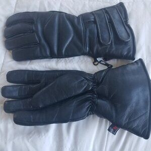 Motorcycle Leather Gauntlet Gloves Size M
